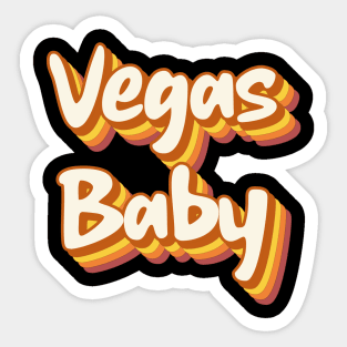 RETRO Vegas Text. Sticker